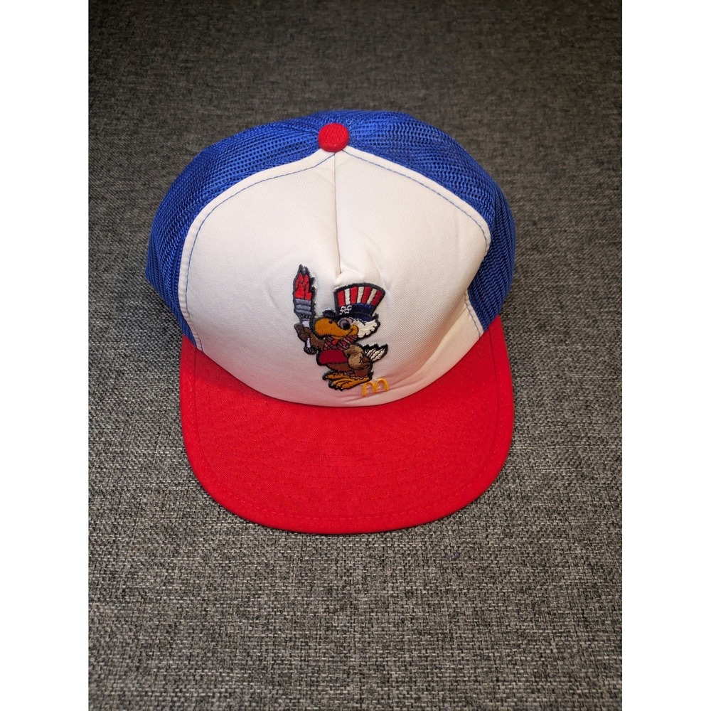 Vintage 1984 Olympics McDonald's Sam the Eagle Snapback Mesh Trucker Hat Foam